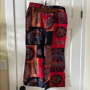 Tribal beach  pant summer boho cropped